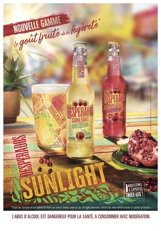 DESP05-01_AFF_SUNLIGHT_CITRON-CERISE_1185x1750_1-5_V3 - Jason Hindley for Desperados - Jason Hindley  - Commissions Production  - Anne-Marie Gardinier Photographic Agency - Paris