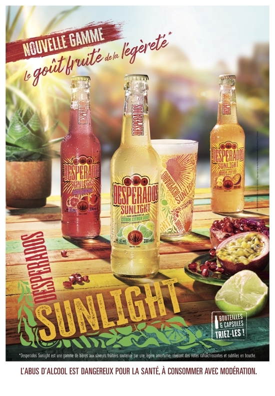 DESP05-01_AFF_SUNLIGHT_GAMME_1185x1750_1-5_V3 - Jason Hindley for Desperados - Jason Hindley  - Commissions Production  - Anne-Marie Gardinier Photographic Agency - Paris